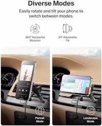 Belkin Wireless Car Charger, Magnetic Car Vent Mount w/ 3.3ft USB C Cable, Qi2 MagSafe Compatible Fast Charging iPhone Charger for iPhone 17, Galaxy S26, Pixel 10, & More - Travel Accessories - Black thumbnail 5