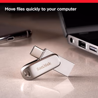 SanDisk 256GB Ultra Dual Drive Luxe USB Type-C - Up to 400MB/s - SDDDC4-256G-GAM46 thumbnail 4