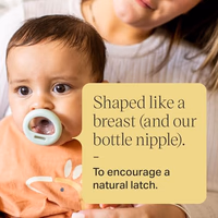 Tommee Tippee Breast-Like Pacifier, 0-6 Months, Symmetrical Design, Natural Breast-Like Baglet, BPA-Free Binkies, Rose/Green/Cream, Pack of 4 thumbnail 4