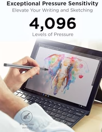 Lenovo Digital Pen 2 (Laptop) - Ultra-Tactile Response - 4,096 Levels of Pressure - Natural Feel Elastometer Pen Tip - Extended Battery Life - Silver, Grey thumbnail 4