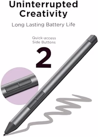 Lenovo Digital Pen 2 (Laptop) - Ultra-Tactile Response - 4,096 Levels of Pressure - Natural Feel Elastometer Pen Tip - Extended Battery Life - Silver, Grey thumbnail 3