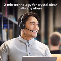 Jabra Evolve2 30 SE (2025 Version) Wired Dual-Ear Headset with Microphone for Work – Computer Headset - New USB-A and USB-C Cable - Goes with All Online Meeting Platforms - Black thumbnail 4