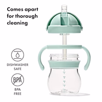 OXO Tot Transitions Straw Cup with Handles 6 oz. - Opal and Dusk - 2 Pack thumbnail 4