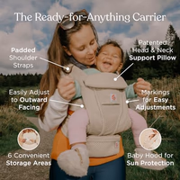 Ergobaby Omni Deluxe Baby Carrier Newborn Natural Beige thumbnail 3