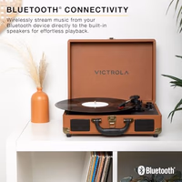 Victrola Journey II (2025 Model) – Bluetooth Suitcase Record Player – Built-in Stereo Speakers with Enhanced Bass, 3-Speed Turntable, Bluetooth Input and Output, RCA & Headphone Outputs (White) thumbnail 5
