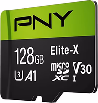 PNY 128GB Elite-X Class 10 U3 V30 microSDXC Flash Memory Card - 100MB/s, Class 10, U3, V30, A1, 4K UHD, Full HD, UHS-I, microSD thumbnail 2