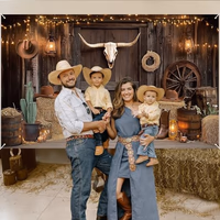 Western Cowboy Backdrop, Western Party Decorations Photography Background for Cowboy Cowgirl Birthday My First Rodeo Party Wild West Photoshoot (5.9 x 3.6 FT) thumbnail 4