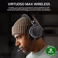 Corsair Virtuoso MAX Wireless Officially Licensed Xbox Series X|S Gaming Headset – Dolby Atmos, Active Noise Cancelling, 2.4GHz Wireless & Bluetooth, Game/Chat Audio Controls, PC – Carbon thumbnail 2