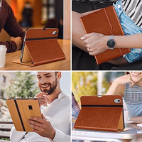 DTTO for iPad Air 11-inch Case M4/M3/M2 (2026/2025/2024), iPad Air 5th / 4th Generation (2022/2020), Premium Leather Business Folio Stand Cover with Pencil Holder - Auto Sleep/Wake, Brown thumbnail 5