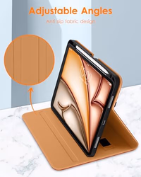 DTTO for iPad Air 11-inch Case M4/M3/M2 (2026/2025/2024), iPad Air 5th / 4th Generation (2022/2020), Premium Leather Business Folio Stand Cover with Pencil Holder - Auto Sleep/Wake, Brown thumbnail 3