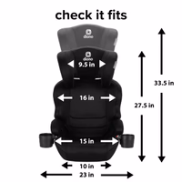 Diono Everett NXT High Back Booster Car Seat with Rigid Latch, Lightweight Slim Fit Design, 8 Years 1 Booster Seat, Black thumbnail 3