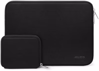 MOSISO Laptop Case 13 inch, 13 inch Laptop Sleeve Bag Compatible with MacBook Air M5 M4 M3 M2 M1 2026-2018 / Neo/Pro M2 M1 2026-2016, Neoprene Computer Sleeve Bag with Small Case, Black thumbnail 1