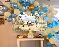 Winnie Backdrop Happy 1 st Birthday Photography Background Pooh Baby Shower Decorations 57 x 37 Inch Banner for Kids First Birthday Party Supplies Favors thumbnail 2
