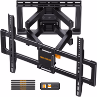 Perlegear UL Listed Full Motion TV Wall Mount for 42-90 inch TVs up to 132 lbs, TV Mount with Dual Articulating Arms, Tool-Free Tilt, Swivel, Extension, Leveling, Max VESA 600x400mm, 16 Studs thumbnail 1
