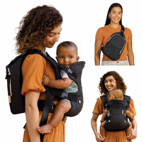 The Infantino Flip 4-in-1 Convertible Baby Carrier & Crossbody Diaper Bag - Grow-with-Me Carrier with Attachable Crossbody Diaper Bag, Black and Gold, 2-Piece Set thumbnail 1