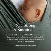 Solly Baby Wrap, Buttery-Soft Baby Carrier Newborn to Toddler 8-25 Lbs., Lightweight & Hands-Free Infant Wrap, Breathable Summer Carrier, Baby Wearing & Postpartum Essential, New Mom Gift, Coastal thumbnail 5