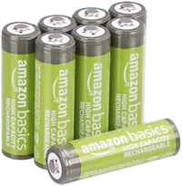 Amazon Basics 8-Pack Rechargeable AA NiMH High-Capacity Batteries, 2400 mAh, 1.2V, Low Self Discharge, Pre-Charged, Recharge up to 400x Times thumbnail 1