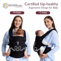 Momcozy Baby Carrier - Ergonomic, Cozy and Lightweight Carrier for 7-45lbs, Effortless to Put On, Ideal for Hands-Free Parenting, Enhanced Lumbar Support, Purehug for Infant to Toddler, Black thumbnail 5