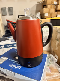 Moss & Stone Electric Coffee Percolator – Red Body Coffee Maker with Stainless Steel Lid, Percolator Electric Pot, Fast Boil 10 Cup Red Camping Coffee Pot thumbnail 6