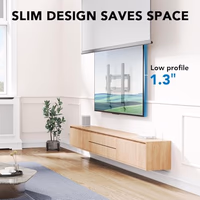 Pipishell Tilt TV Wall Mount Bracket Low Profile for Most 23-55 Inch LED LCD OLED 4K Flat Curved TVs up to 99lbs Max VESA 400x400mm, 8° Tilting for Anti-Glaring, Fits 8-16 inch Wood Stud thumbnail 5