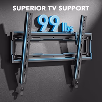 Pipishell Tilt TV Wall Mount Bracket Low Profile for Most 23-55 Inch LED LCD OLED 4K Flat Curved TVs up to 99lbs Max VESA 400x400mm, 8° Tilting for Anti-Glaring, Fits 8-16 inch Wood Stud thumbnail 3