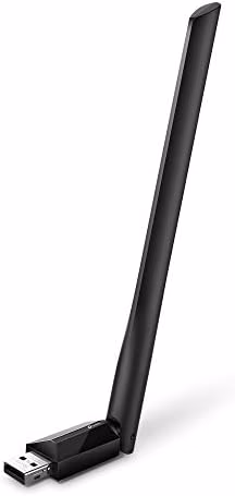 TP-Link AC600 USB WiFi Adapter for PC (Archer T2U Plus)- Wireless Network Adapter for Desktop with 2.4GHz, 5GHz High Gain Dual Band 5dBi Antenna, Supports Win11/10/8.1/8/7/XP, Mac OS 10.9-10.14, Black