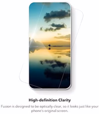 ZAGG InvisibleShield Fusion Curve for Samsung Galaxy S22 Ultra â€“ Flexible Hybrid Screen Protection â€“ Strengthened with D3O â€“ Extreme Impact and Scratch Protection â€“ for Curved Screens, Clear thumbnail 3