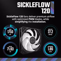 Cooler Master 360L Core AIO CPU Liquid Cooler – 360mm Radiator, 3x ARGB PWM Fans, Patented Gen S Dual-Chamber Pump, Quiet Cooling & Easy Installation, AMD AM5/AM4 & Intel LGA 1851/1700, Black thumbnail 4