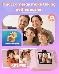 Dylanto Kids Camera Instant Print,1080P Kids Instant Cameras that Print Photos,Christmas Birthday Gifts for Girls Age 3-12,Portable Toy for 3 4 5 6 7 8 9 10 Year Old Girls Boys Pink thumbnail 3