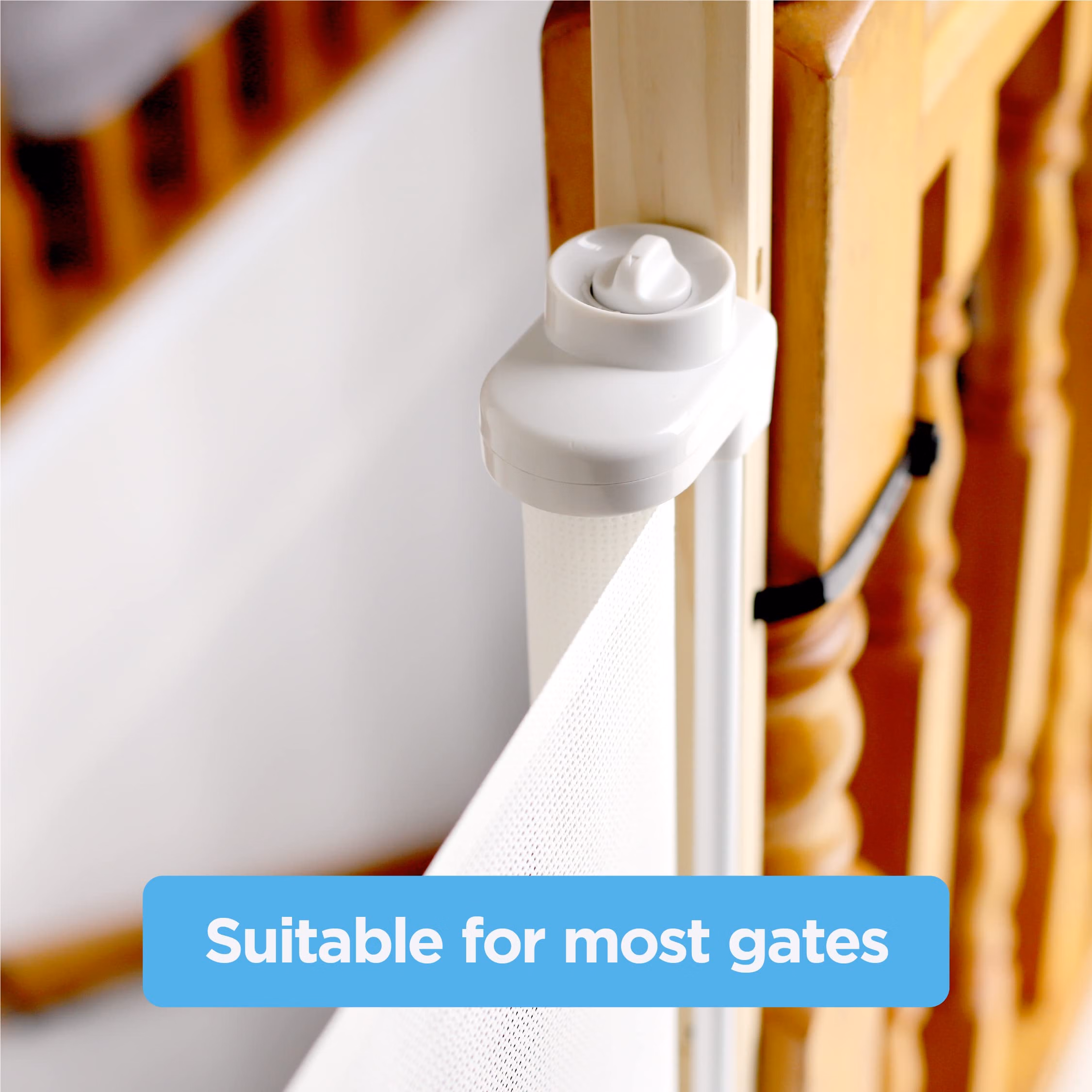 Perma Child Safety Extra Tall Universal Banister Adapter Kit for Pressure and Hardware Mounted Baby Gates up to 42" Tall, Damage Free Install Fits Round or Square Banister Posts, Gate Sold Separately thumbnail 4