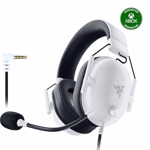 Razer BlackShark V2 X Xbox Gaming Headset: 50mm Drivers - Cardioid Mic - Lightweight - Comfortable Noise Isolating Earcups - for Xbox Series X, Series S, PS5, PC, Switch via 3.5mm Audio Jack - White