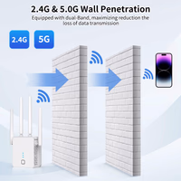 WiFi Extender, 2024 Fastest WiFi Booster 1200Mbps Dual Band (5GHz/2.4GHz) WiFi Extenders Signal Booster for Home, WiFi Repeater with Ethernet Port Covers up to 10000sq. ft and 55 Devices thumbnail 5