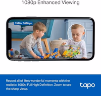 Tapo 1080P Indoor Wired Security Camera - Works as a Baby & Pet Monitor, Motion Detection, 2-Way Audio, Siren, Night Vision, Subscription-Free Local or Optional Cloud, Works with Alexa, C100(4-Pack) thumbnail 3