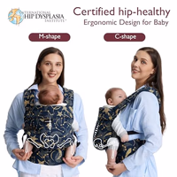 Momcozy Baby Carrier - Ergonomic, Cozy and Lightweight Carrier for 7-45lbs, Effortless to Put On, Ideal for Hands-Free Parenting, Enhanced Lumbar Support, Starry Night thumbnail 3