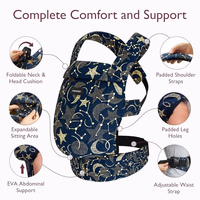 Momcozy Baby Carrier - Ergonomic, Cozy and Lightweight Carrier for 7-45lbs, Effortless to Put On, Ideal for Hands-Free Parenting, Enhanced Lumbar Support, Starry Night thumbnail 5