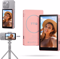 Vlog Selfie Monitor Screen, Magnetic Phone Vlog Selfie Monitor Screen 4K 30fps Bluetooth Remote, Back Camera Monitor for Vlog Live Stream TikTok, Compatible with iPhone & Android thumbnail 1