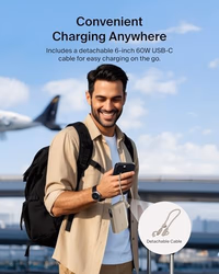 Belkin Portable Charger, Slim USB-C Power Bank 10,000mAh w/ 2 USB-C Ports, Digital Battery Display, 20W Charging Battery Pack - iPhone 17, Air, Pro, Samsung Galaxy S25, Pixel 10, iPad, & More - Sand thumbnail 5