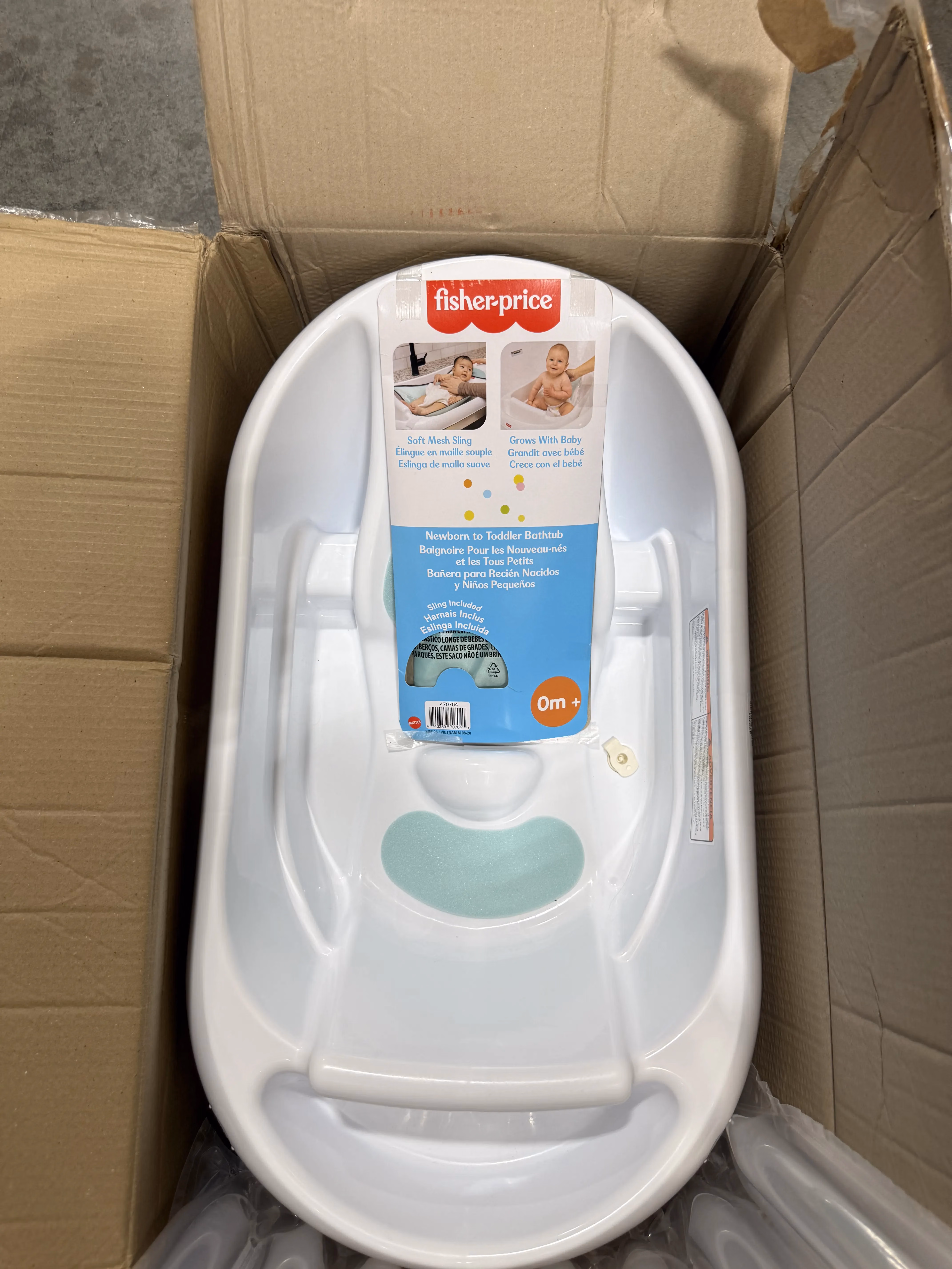 Fisher-Price™ 3-N-1 Grow with Baby Infant to Toddler Bath Tub with Supportive Sling thumbnail 4
