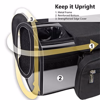 TOPDesign Universal Baby Stroller Organizer, Stroller Caddy with Heightened Insulated Cup Holders & Non-Slip Secure Hooks Accessories, Fits Most Strollers, Machine Washable (Black) thumbnail 4