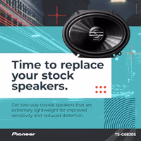 PIONEER G-Series TS-G6820S 6” x 8” 2-Way Speakers (Pair) – 250W Max, Balanced Sound + Smooth Treble, Great Stock Replacement, High-Efficiency Speaker Designed for OEM Power thumbnail 3