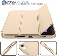iMieet iPad Mini 7 Case 2024 (A17 Pro), iPad Mini 6 Case (8.3-Inch,2021 Model), iPad Mini 7th/6th Generation Case with Pencil Holder, Trifold Stand Smart Case with Soft TPU Back,Champagne Gold thumbnail 4