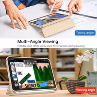 iMieet iPad Mini 7 Case 2024 (A17 Pro), iPad Mini 6 Case (8.3-Inch,2021 Model), iPad Mini 7th/6th Generation Case with Pencil Holder, Trifold Stand Smart Case with Soft TPU Back,Champagne Gold thumbnail 5