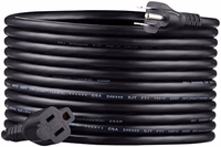 Amazon Basics Extension Cord, 20 Ft, 3 Prong Outlet Extender, Indoor, 13 Amps, 125V, 16 AWG, Black thumbnail 1