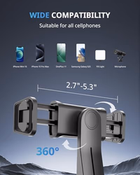 UBeesize 12 inch Ring Light with Stand, Selfie Ring Light with 50" Extendable Tripod Stand & Phone Holder for Live Stream/Makeup/YouTube Video thumbnail 5