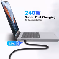 Herfair Thunderbolt 5 Cable 6.5FT, 120Gbps High Speed USB C Cable, USB Type-C Male to Male Cord for MacBook M5/M4 Pro, iPhone 17, SSD, eGPU, etc - Support 16K/Dual 8K Video & 240W Charging thumbnail 4