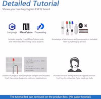 Freenove ESP32 Kit Dev CAM Board Ultimate Starter Kit, Dual-core 32-bit 240 MHz Microcontroller, Onboard Camera WiFi+BT, 795-Page Tutorial, Python C Java Code, 122 Projects, 240 Items thumbnail 5