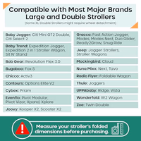 reperkid Large Stroller Bag for Airplane Travel, Black & Green, 47" H x 24" W x 15" D, Fits Most Large, Single, Double, Jogging Strollers – Premium Waterproof Cover, Adjustable Shoulder Straps thumbnail 3