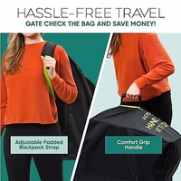 reperkid Large Stroller Bag for Airplane Travel, Black & Green, 47" H x 24" W x 15" D, Fits Most Large, Single, Double, Jogging Strollers – Premium Waterproof Cover, Adjustable Shoulder Straps thumbnail 5