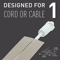 Legrand - Wiremold Cord Cover, Ivory Hider for Wall Mount TV, 5 Ft Floor or Wall Cord Cover, CDI-5 thumbnail 3