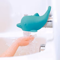 Nuby Bathtub Safety Spout Guard - Compatible with Most Standard Faucets - Bath Toys - Dolphin thumbnail 1